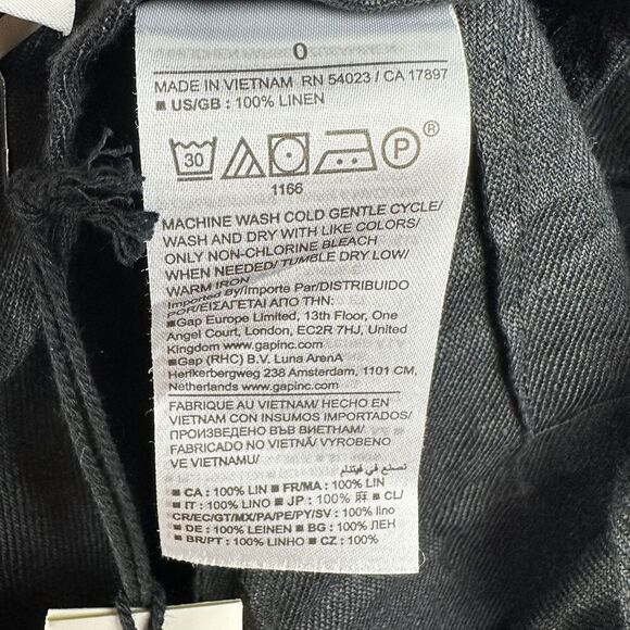 Banana Republic European Flax Linen Pants Womens 0 High Rise Volume Wide Leg NEW - Picture 11 of 16